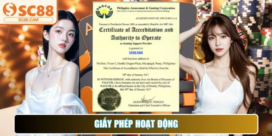 Giấy phép hoạt động